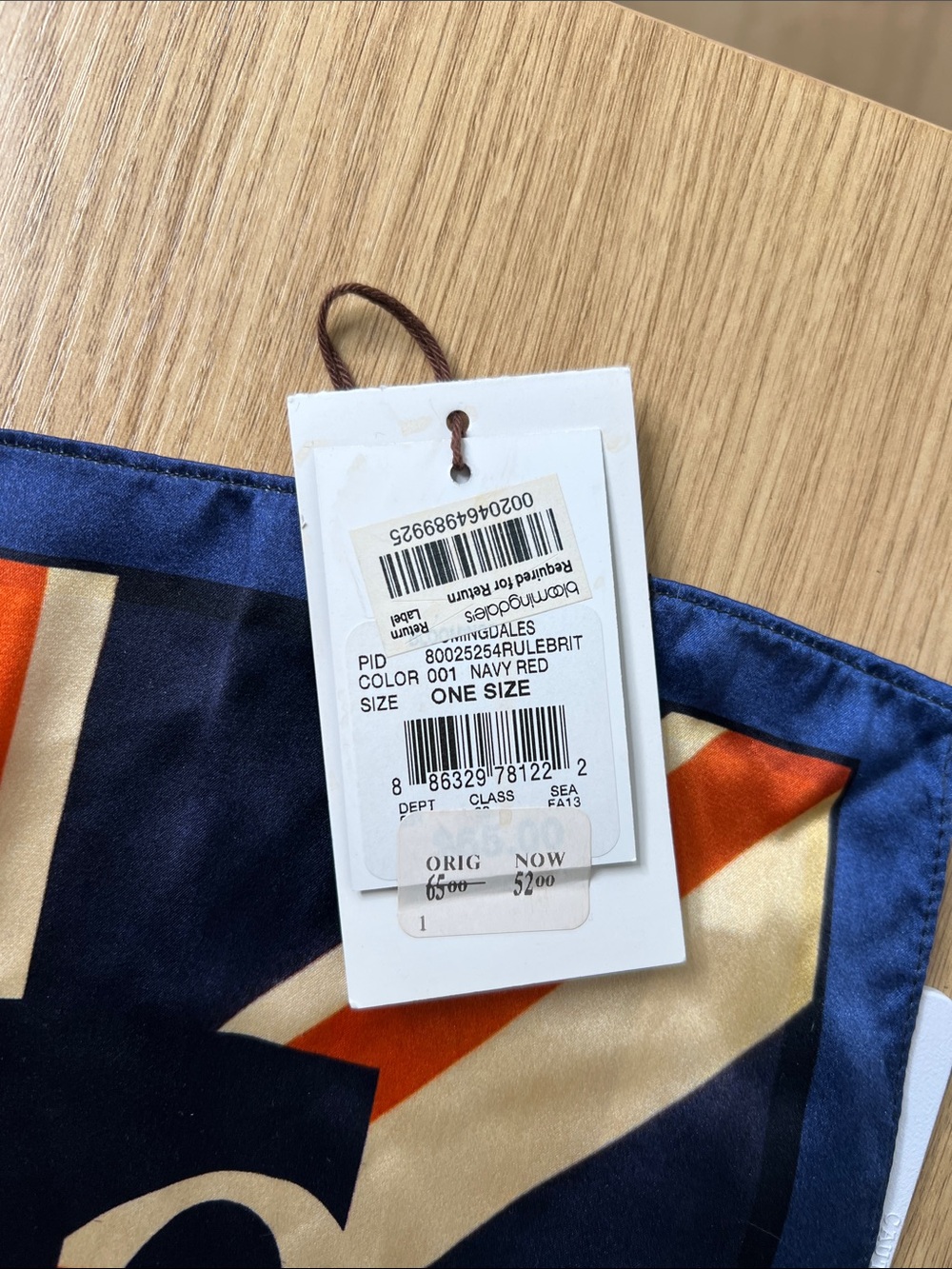 Laslett & Stocker England 1963 Mini Silk Scarf Pocket Square Union Jack New - Picture 2 of 4